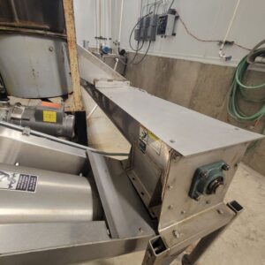 9x16' Matthiesen Stainless Steel Screw Conveyor.